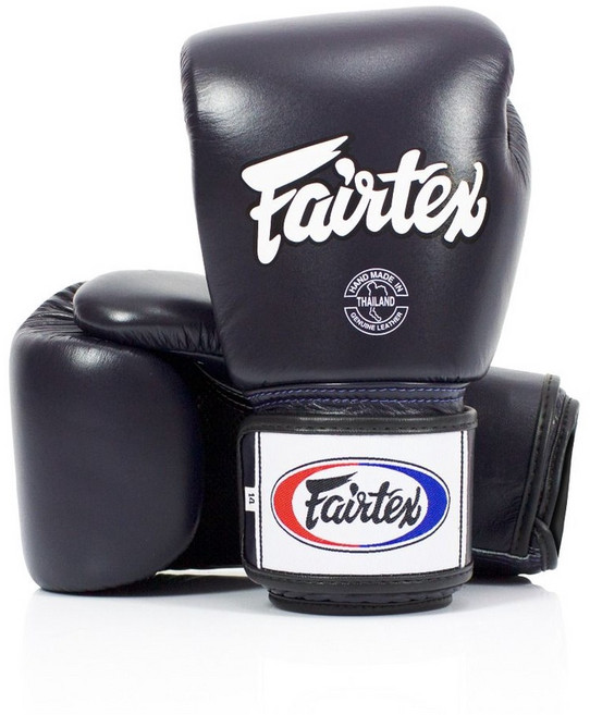 【神拳阿凱】 Fairtex BGV1-PLUS 升級款 真皮 拳擊 手套 泰拳 格鬥, 藍色,12oz, 1個