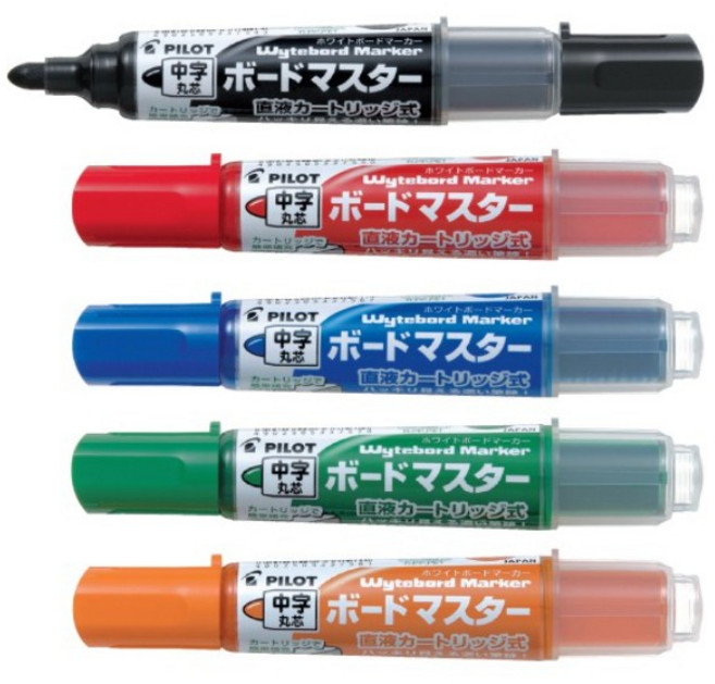 PILOT 百樂 可換卡水白板筆 WMBM-12L, (中字)紅, 1個