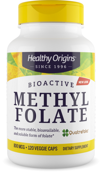 Healthy Origins 活性甲基葉酸無麩質素食膠囊 800mcg, 120顆, 1罐