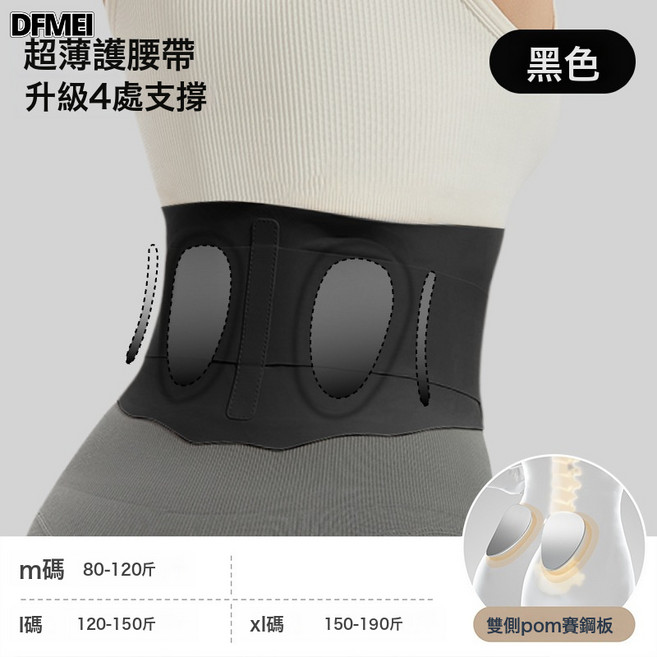 DFMEI 日本梅安致木護腰帶醫用級腰椎間盤腰肌勞損腰託支撐腰圍薄款女士, XL, 1個