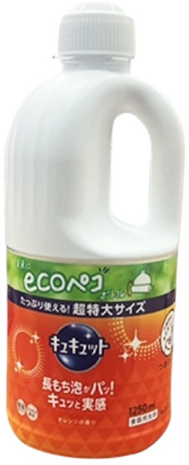 日本花王KAO 珂珂透 濃縮洗碗精補充瓶 1250ml 大容量 廚房清潔 洗碗精, 1個