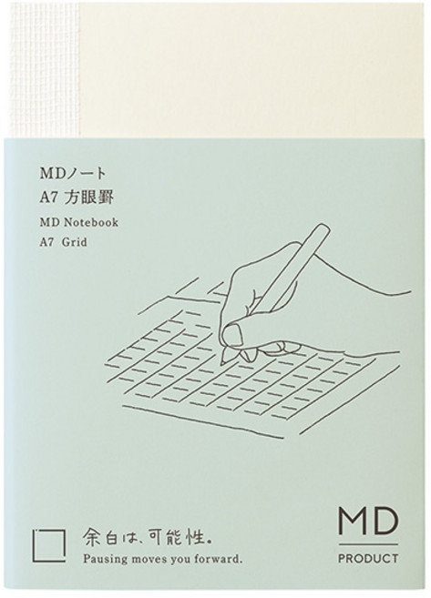 MD PRODUCT MD Notebook A7 無罫 筆記本, 方格, 1個