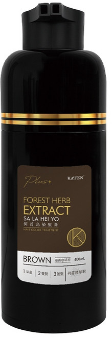 KAFEN卡氛 何首烏染髮膏 Plus 升級版 400ml 植萃護髮 居家染髮劑, 暮褐咖啡棕, 1個