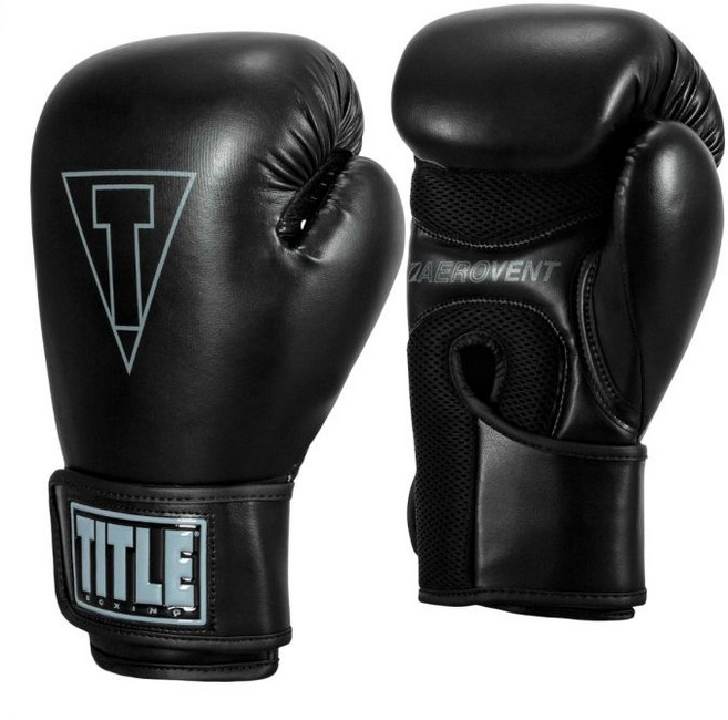 【神拳阿凱】TITLE 素面拳擊手套 輕量化 拳擊 MMA 泰拳 踢拳, 黑, 1個