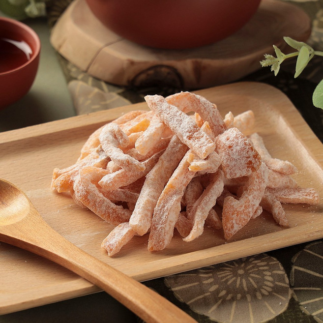 赤柑食品 糖漬橘子皮 茶點 零食 蜜餞, 1個, 60g, 60g