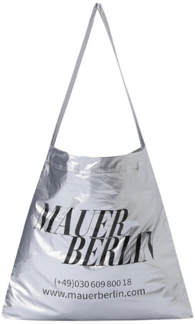 MAUER BERLIN 經典環保LOGO肩背袋, SILVER