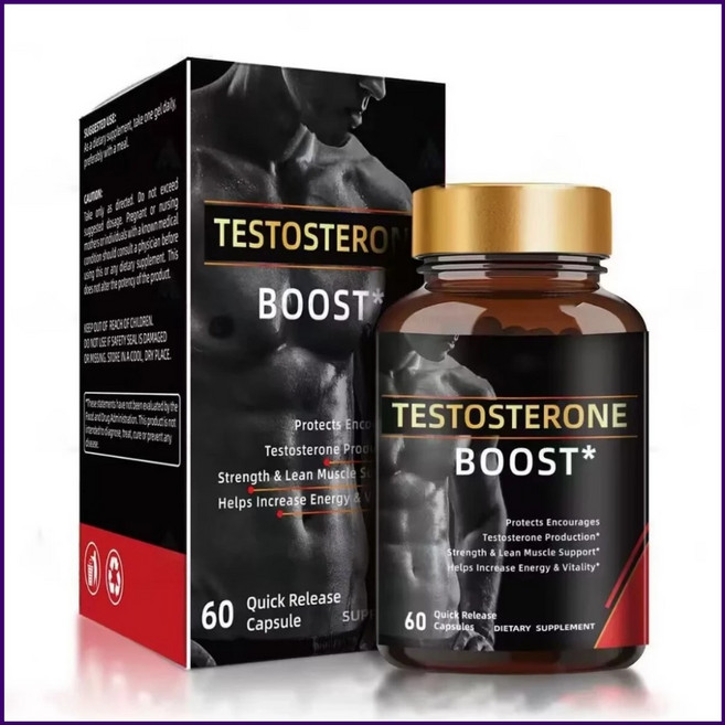 TESTOSTERONE BOOST睪同素 男性保養 保健 精選睪同素 龍根猛漲 瑪卡 保養 瑪卡 鋅 精胺酸 B群 促睪 男士專用, 1個, 60顆