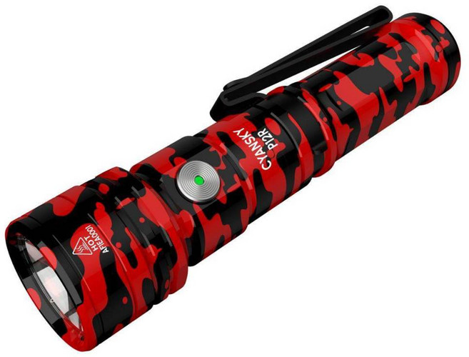 錸特光電 CYANSKY P12R 1300流明 EDC手電筒 240米 尾部磁吸 TYPE-C充電, 烈焰紅(中白光4000K), 1個
