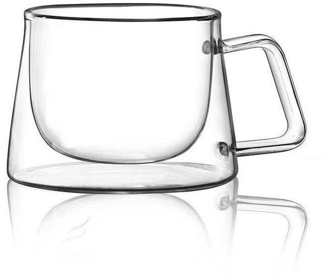 雙層隔熱玻璃咖啡杯 馬克杯, 1個, 150毫升1個雙層杯無