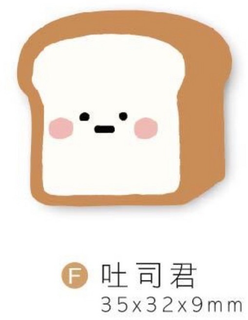 小呸角 飯糰造型 磁吸式胸章 40x32x9mm