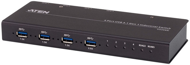 ATEN US3344I 4x4 USB 3.2 Gen 1 工業用切換器, 1個