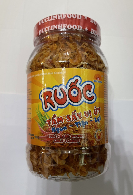 DUCLINHFOOD 越南寶寶蝦酥 辣椒風味 100g, 1個