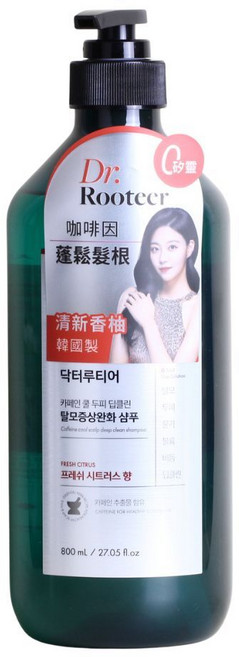 Dr. Rootccr 咖啡因髮根蓬鬆洗髮精 清爽薄荷 800ml, 1個, 咖啡因 (清新香柚) 800ml