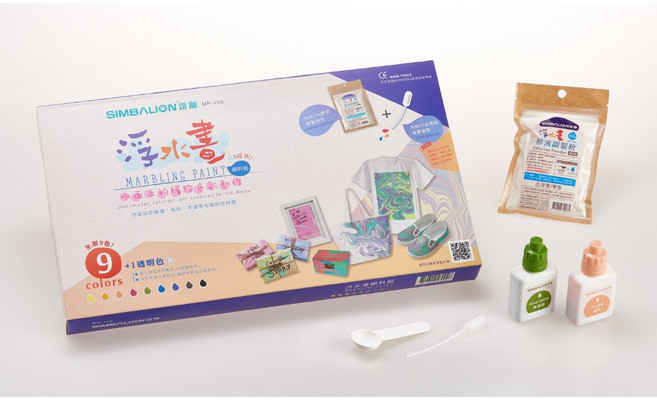 雄獅 MP-100 浮水畫顏料組 (9色組) - 水中作畫體驗 色彩鮮豔飽和 操作簡單易上手