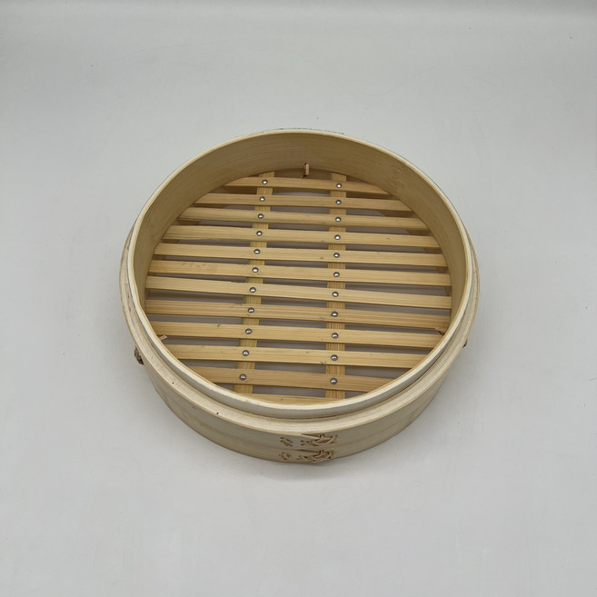 竹製蒸籠 8寸鋁牙釘底 24.3公分 透氣性佳 保留食材原味, 1個, 蒸籠8寸鋁牙釘底(24.3公分)