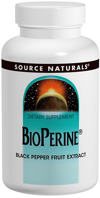 SOURCE NATURALS BioPerine胡椒鹼補充錠 10mg, 120顆, 1罐