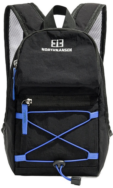 NORTHNANSEN 輕便潮流街頭雙肩包, 黑色