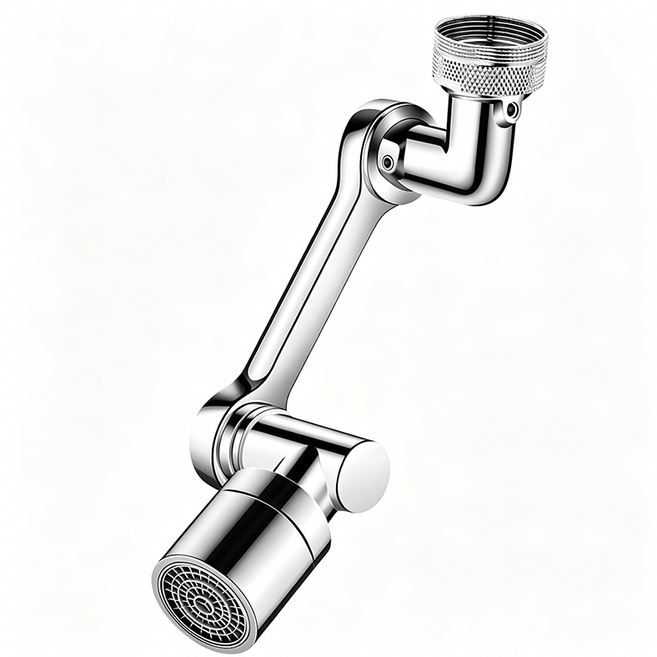 水龍頭起泡器 洗漱防濺花灑嘴 廚房通用, 1個, 通用機械臂1080°(鋼體款)1套