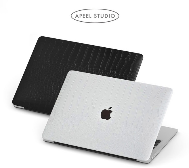 APIOU 鱷魚紋MacBook適用 全包防刮保護殼 冰川白, 1個, Air 11( A1370/A1465),冰川白