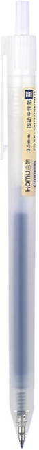 原子筆 按壓筆 0.5mm 中性筆 可換筆芯, 藍, 1入
