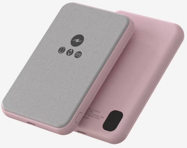 POLYBATT 三用快充磁吸行動電源 5000mAh 石墨烯散熱 可攜上飛機, 紫, LT001