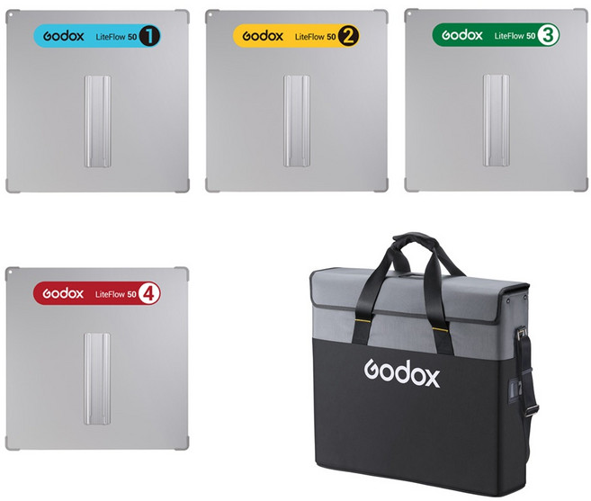 Godox 神牛 LiteFlow 50 Kit 電影燈光〔含反射板D1 D4 SC16收納包〕公司貨, 1個, LiteFlow 50 Kit反射板套組, LiteFlow 50 Kit反射板套組