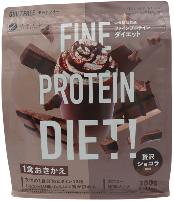 FINE JAPAN Fine Protein 巧克力口味粉, 1個, 300g