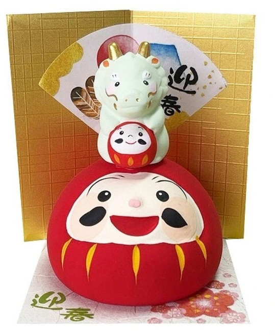 小仔的玩具窩 開運招福 卯兔子 達摩飾 新年吉祥物, 達摩款-龍/E-24, 達摩款-龍