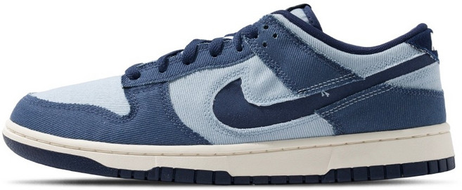 Nike Dunk Low Retro SE 男 單寧藍 復古 拼接 休閒運動鞋