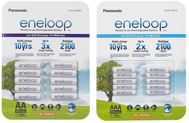 Panasonic eneloop 低自放充電電池 2100次日本製 (恆隆行公司貨 附發票) 3號 AA (大顆) 10入附收納盒, 1個, 3號 AA (大顆) 10入附收納盒, 1個裝