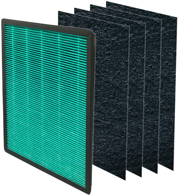 【加倍淨】適用Coway格威AP-1009CH 1009 AP-1008清淨機 耗材組, 1個, 1片濾心+4片活性碳濾網