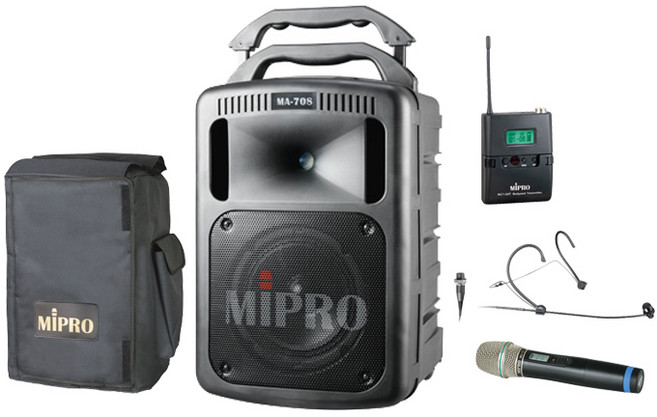 MIPRO MA-708 雙頻 豪華型無線擴音機, 無分色(含收納包), 1箱, 配1支手持+1組耳掛麥克風