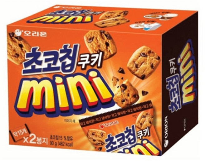 Orion 巧克力迷你餅乾 15% 巧克力 2入組 90g, 45g, 2