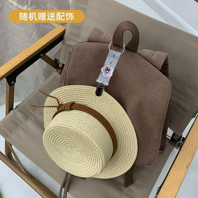 皮革帽子掛夾 防丟旅行帽夾 太陽帽收納夾, 簡約灰, 1個裝 出行必備, 1個