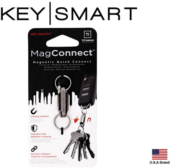 Keysmart MagConnect 鈦合金磁鐵雙頭鑰匙圈 負重達3磅, 1個