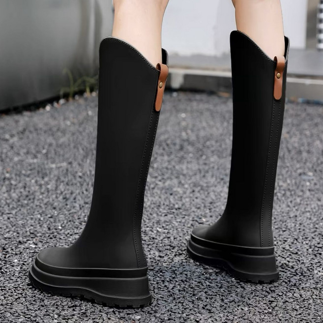 日系高筒雨靴 女款 軟底膠鞋