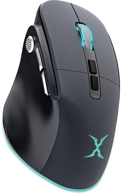 【Foxxray】FXR-SMW-80 無線電競滑鼠 人體工學 4800DPI 2.4G 節能模式, 灰黑色, FXR-SMW-80