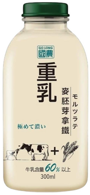 國農重乳 麥胚芽拿鐵 300ml, 24個裝