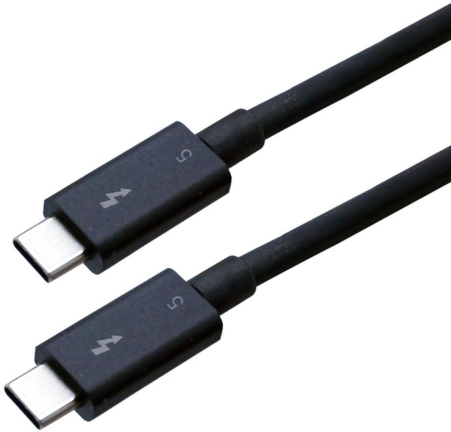 USB-C 傳輸線 Thunderbolt 5, 黑色, 1個, 0.8M Passive
