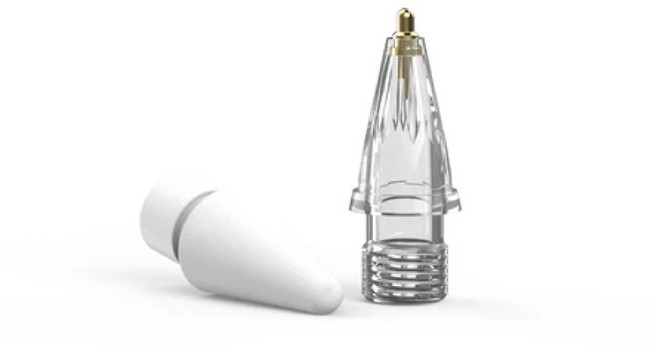 Penoval 適用 Apple Pencil 1 2 eiP 觸控筆尖 替換筆尖 PNV004, 1個, 耐磨/金屬筆尖 2入組