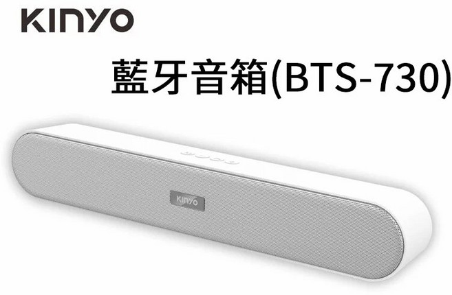 KINYO 藍牙音箱 BTS-735 雙聲道立體環繞音響, 白色, BTS-730