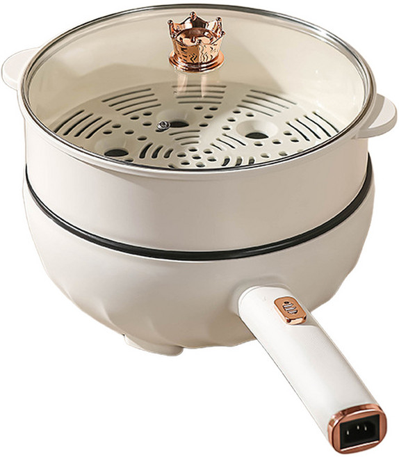 Westinghouse 多功能電炒鍋 5.5L大容量不沾塗層廚房電鍋, 1個, 圖示款02-25cm+3.5L+附蒸籠-514