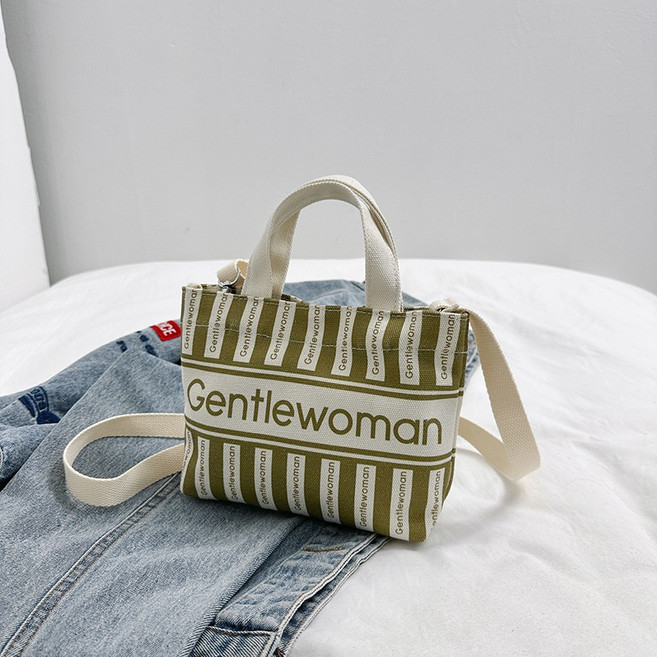 Gentlewoman 迷你帆布包 手提斜背包 可調節肩帶設計 實用拉鍊開口