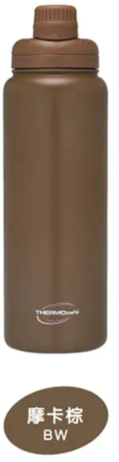 ThermoCafe 凱菲不鏽鋼真空保溫瓶, 1個, 890ml, 摩卡棕