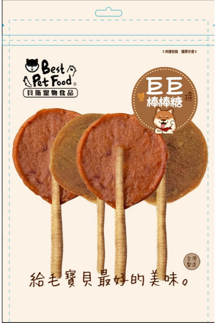 貝斯 寵物量販包 啃脆香酥鴨 甜甜圈, 1個, 貝斯量販包-巨棒糖雙拼180g