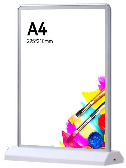 磁吸充電廣告燈箱 A4 亮度可調, 1個