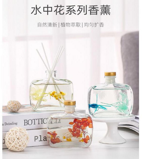 100ml水中花無火香薰 永生花家居日用乾燥花藤條除臭芳香空氣清新劑, 1個