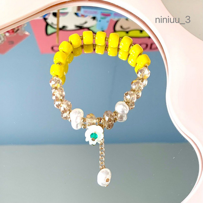 niniuu_3 珠珠珍珠水晶手鍊 幸運串珠設計 多色時尚選擇