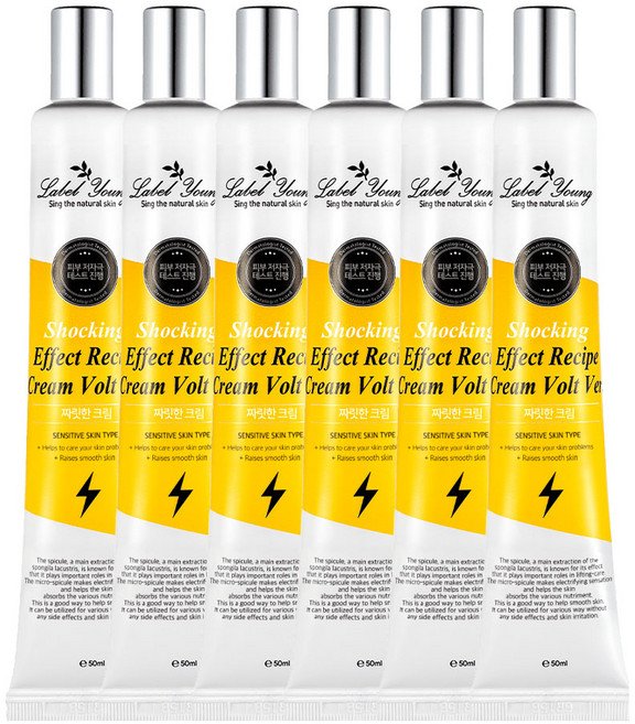Label Young Shocking Effect Recipe護膚霜 Volt Ver., 50ml, 6個