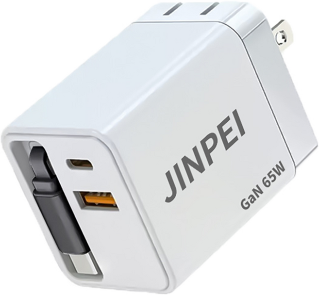 【JINPEI 錦沛】65W Type C to C 手機充電器 氮化鎵GaN充電器, JC-065W 白色, 1個
